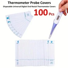 100 Piezas Cubre-sondas De Termómetro, Cubiertas De Termómetro Digital Desechables Universales Para La Boca Y Recto, Cubiertas De Termómetro Digital Desechables - Blanco - Ver 1