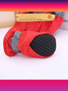 Dog Soft-Soled Shoes For Small Dogs Non-Slip Puppy Shoes Rain Shoes Pet Shoes - Red - View 2