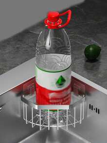 1入組碗布和海綿掛耳,免鑽不銹鋼海綿收納籃,免釘架,三角排水架,適用於廚房水槽角落和浴室,家庭收納用品 - 黑色 - 查看 8