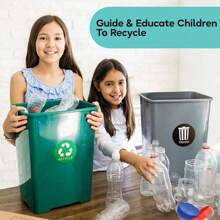 Recycle Sticker For Trash Can - Perfect Bin Labels - 2pcs 5"*5" Decal Logo - Ideal Sign For Home, Office Refuse Bin - Suitable For Indoor/Outdoor Use - Green - View 8