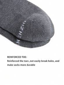 wubenzhi 6雙女士速乾透氣戶外踝襪,適用於休閒、跑步、籃球、高爾夫、騎行、網球等運動 - 深灰色 - 查看 6