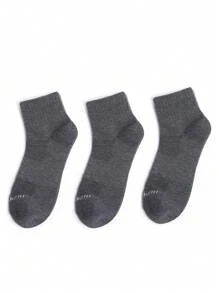 wubenzhi 6雙女士速乾透氣戶外踝襪,適用於休閒、跑步、籃球、高爾夫、騎行、網球等運動 - 深灰色 - 查看 3