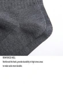 wubenzhi 6雙女士速乾透氣戶外踝襪,適用於休閒、跑步、籃球、高爾夫、騎行、網球等運動 - 深灰色 - 查看 7