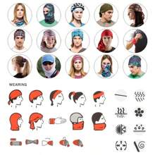 Sun Protective Anti UV Breathable Bike Scarf Hiking Sport Headwear Men Women Bandanas Motorcycle Magic Scarf Outdoor Cycling Headbands - Green - View 3