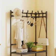 1入組4層可攜式鋼管衣帽架60cm* 30cm* 143cm鋼管pp衣帽架,適用於臥室,客廳,節省空間的衣帽收納組織架,容易安裝,可放置外套、鞋子、拖鞋 - 白色 - 查看 4