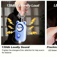 1pc Mini Personal Alarm, Women Self Defense Protection Alarm Suitable For Female Elders -Emergency Alert Device For Safety - Purple - View 4