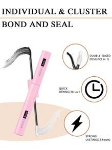 168 Clusters 9-16mm D Curl Lash Kit, Includes Applicator And Strong Adhesive, Easy To Use At Home For Longer - Black - View 6