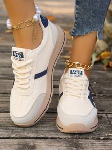 2025 Nouvelles Chaussures de sport pour femmes à la mode allemande, Baskets décontractées à semelle épaisse et plateforme, Lacets, Chaussures de sport polyvalentes blanches pour l'automne