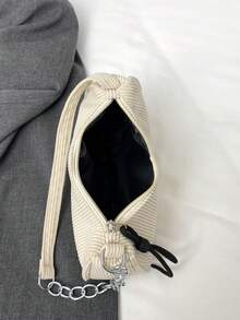 秋冬全新百搭簡約ins女單肩腋下包女包鏈條女包時尚包女 - 白色 - 查看 3