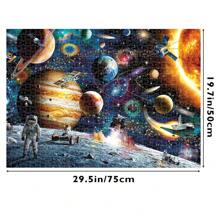 Adults' 1000 Pieces Puzzle Space Traveler Space Earth Starry Sky 3d Educational Toy - Multicolor - View 2