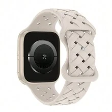 St.siabe St.Siabe 1pc Unisex Replacement Soft Silicone Woven Sport Band Compatible With Apple Watch 38mm 40mm 41mm 45mm 44mm 42mm 49mm, Breathable Wristband Strap Accessories Compatible With Apple Watch Ultra Series S10/SE/9/8/7/6/5/4/3/2/1