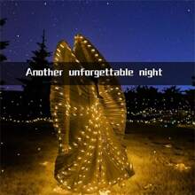 Unicorn LED Cape Luminous Butterfly Wings Yellow Color Nightclub Bar Stage Performance Dress, Cloak With Baton, Batteries Required (3 X AA), Suitable For Adults 59-68in, Children 43-55in. Unicorn Storage Bag, Great Valentine's Day Gift