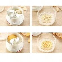 1入組不鏽鋼多功能大蒜壓碎器搗碎刀切片器廚房工具 - 白色 - 查看 9
