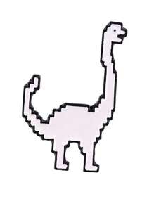 1 件極簡復古風格像素恐龍合金胸針套裝男女通用別針適用於衣服、包包、帽子裝飾 - KL05 - 查看 1