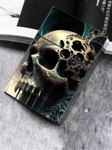 1個 創意diy卡通骷髏設計防壓翻蓋自動香煙盒 - 彩色 - 查看 1
