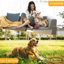 Cable De Amarre Para Perros De 10/15/20/25/30 Pies, Correa Para Perros En Cable De Acero Con Clips Durables Superiores, Cadenas Moradas Para Perro En El Exterior Para Perros Grandes De Hasta 165 Libras - Amarillo - Ver 6