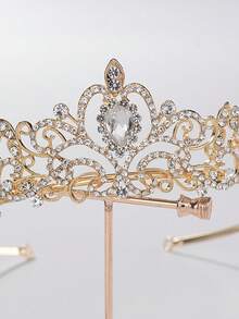1 件款經典新娘皇冠和兒童皇冠頭帶適合女孩生日派對禮物