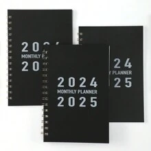 1 Miếng 2024-2025 Hàng tháng Người dự định Đen Và Trắng Không thấm nước Che phủ 24 Tháng Văn phòng Người dự định Thời gian Sự quản lý Cá nhân Chương trình nghị sự Đến Sắp xếp 27 tờ - Đen và trắng - Xem 2