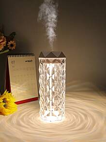 一款usb供電高容量亞克力水晶加濕器,可用作usb夜燈、臺燈和水晶氛圍燈。適用於臥室和家裡的小型香薰噴霧器（不要使用油性香水或精油）。蓋子不防水。七個rgb自動變色,長按鍵固定顏色。 - 白色 - 查看 12