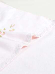 3pcs Lace Embroidered Towel Set, Household Towel, Soft Absorbent Hand Towel Bath Towel, Bathroom Supplies - Pink - View 7