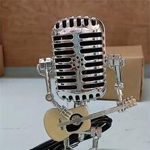 家庭用金屬麥克風機器人吉他,帶燈效,跨境熱門產品 - 彩色 - 查看 8