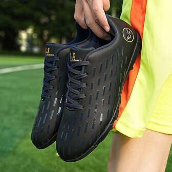 Unisex Lightweight Breathable Shock-Absorbing Anti-Slip Wear-Resistant Fashionable Football Shoes With Long/Short Studs, Ideal For Students, Outdoors, Grass Field, Professional Football Training, And Match Ronaldo  Cleats