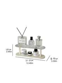 1pc Perfume Organizer Transparent Desktop Cosmetic Storage Shelf High-End Skincare Product Arrange Dressing Table Rack