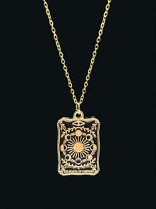 Unique Creative Tarot Card Shaped Oil Drop Pendant Necklace For Festive Decoration, Gift - Pendant Necklace - View 11