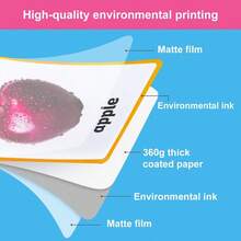 21PCS/Set Fruit Kids Gifts English Flash Cards Pocket Card Educational Learning Baby Toys For Children Pre-Kindergarten Flash Cards - Apricot - View 3