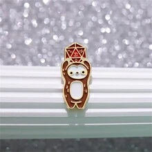 角色扮演遊戲徽章彩釉針定制電玩電影金屬胸針後背包章卡通動漫玩家首飾批發 - 棕色 - 查看 3