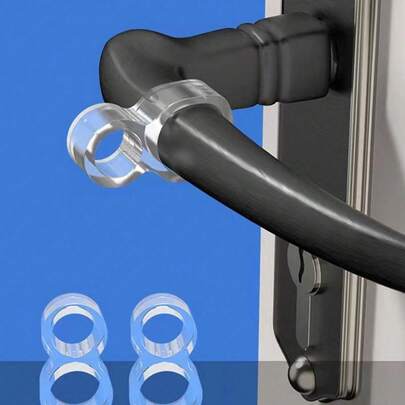 Tatukiko 2/6/12pcs Transparent PVC Door Handle Bumper Pads, Silent Door Stopper, Door Handle Cover, Cushion
