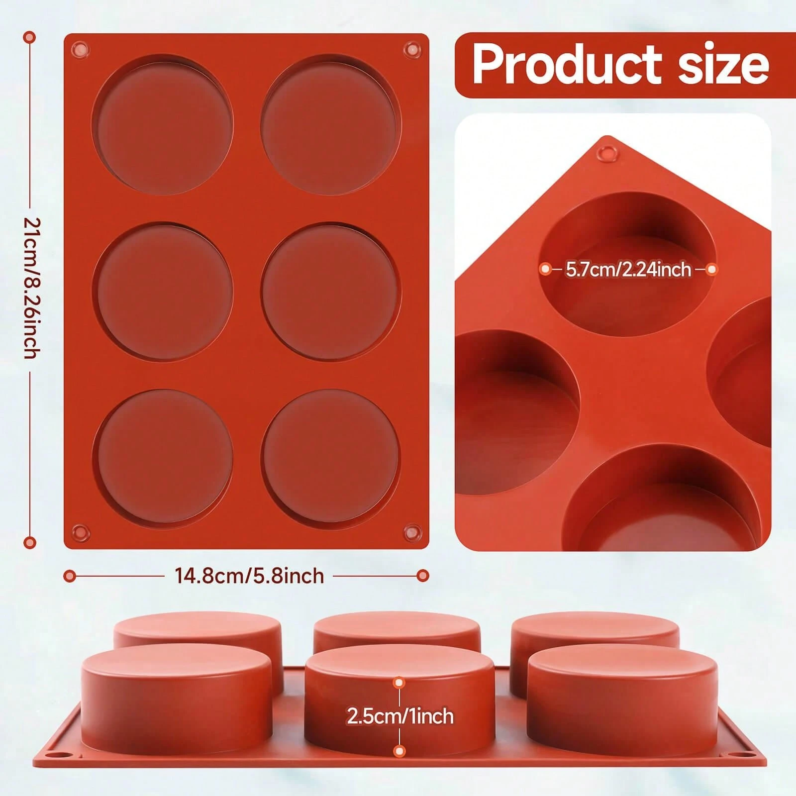 1pc Round Cylinder Candy Mold/Chocolate Cover Cookie Mold For Sandwich