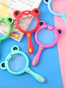 1入組隨機顏色的卡通造型兒童手持放大鏡,高清,便攜,防摔,適用於幼稚園、科學、探索、禮物 - 彩色 - 查看 4
