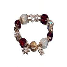 女士雪花手鍊,ins風格,輕巧時尚高端,專業設計,甜美百搭,字母吊墜手鍊 - 金色 - 查看 4