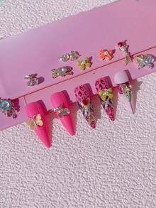 New Arrival Alloy & Rhinestone Nail Art Decoration With Bowknot & Bear Design, Mixed Style & Super Sparkle - Multicolor - View 3