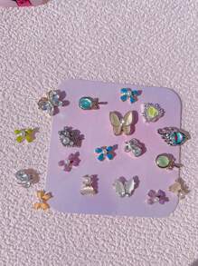 New Arrival Alloy & Rhinestone Nail Art Decoration With Bowknot & Bear Design, Mixed Style & Super Sparkle - Multicolor - View 4