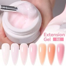 XEIJAYI 1Pc Pink-White Nail Extension Gel Non-Stick Hand Phototherapy Quick Building Gel Soak Off Uv Led Nail Gel For Home Salon Use Like Finger Nail Art For Women