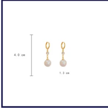 Mermaid Tone Pearl Earrings, High-End Minimalist Design, 2023 New Arrival - Gold - View 8