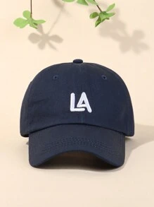 1個中性款3d刺繡字母設計戶外運動太陽帽,柔軟頂部適合日常穿戴 - 藏蓝色 - 查看 5