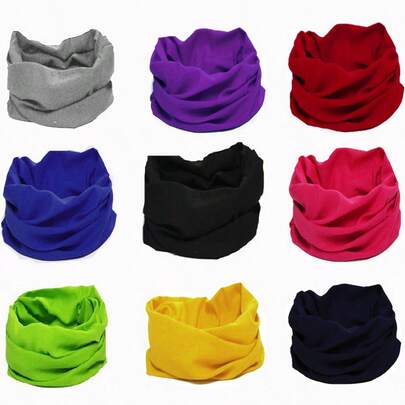 Sun Protective Anti UV 1pc/Pack G-095 Solid Color Outdoor Seamless Variety Magic Headband Men's And Women's Cycling Headband Mask Neck Cover Ski Mask,Suitable For Cycling,Riding Motorcycle And Skiing