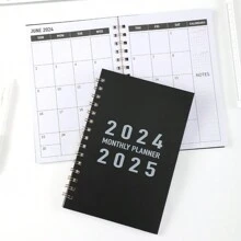 1 Miếng 2024-2025 Hàng tháng Người dự định Đen Và Trắng Không thấm nước Che phủ 24 Tháng Văn phòng Người dự định Thời gian Sự quản lý Cá nhân Chương trình nghị sự Đến Sắp xếp 27 tờ - Đen và trắng - Xem 10