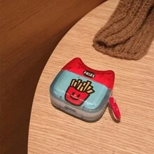 1入組新款卡通貓耳設計airpods保護殼,附帶護帶 - 彩色 - 查看 2