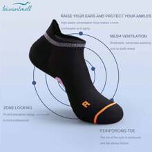 【4雙 白色、橘色、粉紅色、綠色】透氣、吸汗、快干、防滑、吸震運動襪,適用於戶外運動、健身、登山、籃球和休閒活動,男女適用 - 彩色 - 查看 9