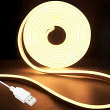 霓虹燈條暖色led燈條防水切割柔性霓虹燈條適用於室內外裝飾、廚房、臥室、花園、飯店 - 米色 - 查看 1