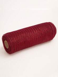 1 Rollo, Rollo De Malla Colorida De 10 Pulgadas X 10 Yardas, Decoración De Material De Anillo De Flores, Rollo De Rejilla De Embalaje De Cinta - Burdeos - Ver 1