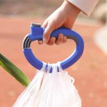 1入塑料手柄省力購物手柄自鎖拇指袋攜帶袋創意節省勞動力袋扣,自鎖拇指袋攜帶者 - 藍色 - 查看 1