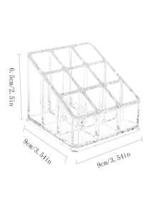 1 件透明九格口红收纳盒，适用于房间、家居、卧室、浴室、房屋、粉色房间、客厅装饰、旅行用品、礼品袋、送给妈妈、爸爸、男士、朋友、老师、生日、婚礼、书桌、架子、配件、礼品盒、趣味礼物、收纳 - 無色 - 查看 6
