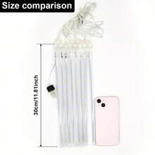 1 件太阳能圣诞灯，户外防水，太阳能流星雨雨灯，太阳能冰柱树灯户外雨滴灯适用于庭院派对露台圣诞节装饰花园装饰 - 彩色 - 查看 5