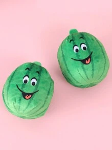 Pet Products Watermelon Shaped Plush Toy With Grinding Teeth Function, Voice Training, Suitable For Dogs - Green - View 3