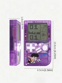 1pc Transparent Classic Russian Block Hand-Held Game Console, Mini Retro Gaming Toy And Stress Relief Tool - Yellow - View 2